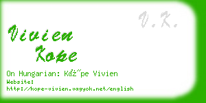 vivien kope business card